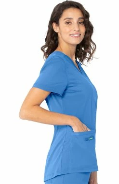 Landau Women's Side Stretch Solid Scrub Top 7 Landau Women's Side Stretch Solid Scrub Top -Scrubs for Women shop 3 ln 4168 650