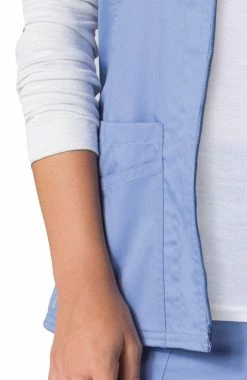 EON Women's COOLMAX Short Sleeve Zip Front Solid Scrub Jacket -Scrubs for Women shop 3 mv 8728 650