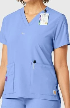 Carhartt Clearance Women's V-Neck Media Top -Scrubs for Women shop 3 wk c12110 clearance 650