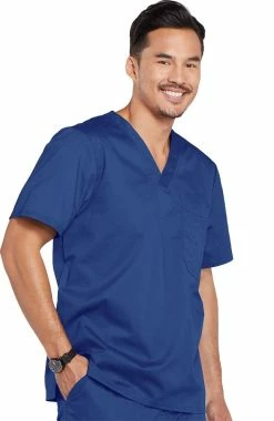 Cherokee Workwear Clearance Men's V-Neck Solid Scrub Top -Scrubs for Women shop 4 ck 4743 clearance 650