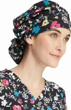 Cherokee Women's Bouffant Scroll For It Print Scrub Hat -Scrubs for Women shop 4 ck ck514 print 650