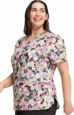 Cherokee Women's Floral Camotion Print Scrub Top -Scrubs for Women shop 4 ck ck634 print 650