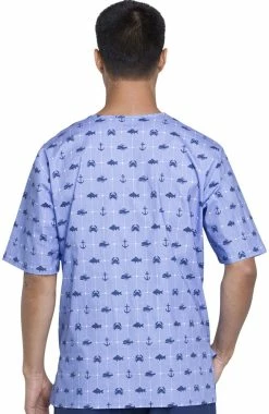 Cherokee Clearance Men's V-Neck Nautical Print Scrub Top 9 Cherokee Clearance Men's V-Neck Nautical Print Scrub Top -Scrubs for Women shop 4 ck ck675 printclearance 650