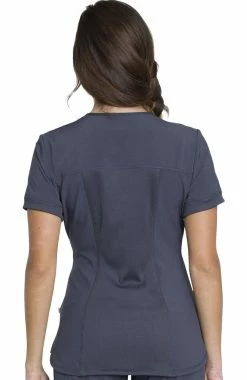 Cherokee Women's Zip Front Round Neck Solid Scrub Top -Scrubs for Women shop 4 ck ck810a 650