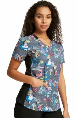 Cherokee Women's Alice Print Scrub Top 10 Cherokee Women's Alice Print Scrub Top -Scrubs for Women shop 4 ck tf764 print 650
