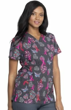 Dickies Clearance Women's Speck-Tacular Love Print Scrub Top 9 Dickies Clearance Women's Speck-Tacular Love Print Scrub Top -Scrubs for Women shop 4 di dk704 printclearance 650