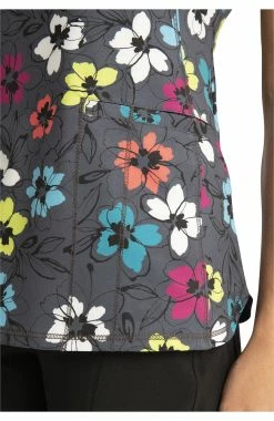 Cherokee Clearance Women's Glow Floral It Print Scrub Top -Scrubs for Women shop 5 ck ck634 printclearance 650