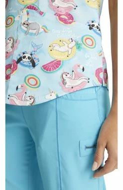 Cherokee Clearance Women's Go With The Float Print Scrub Top -Scrubs for Women shop 5 ck ck652 printclearance 650