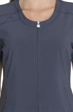 Cherokee Women's Zip Front Round Neck Solid Scrub Top -Scrubs for Women shop 5 ck ck810a 650