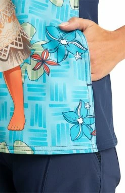 Cherokee Clearance Women's Moana Energy Print Scrub Top -Scrubs for Women shop 5 ck tf677 printclearance 650