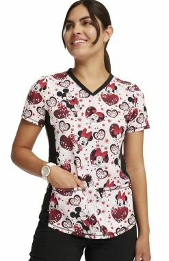 Cherokee Women's Hearts To You Print Scrub Top -Scrubs for Women shop 6 ck tf783 print 650