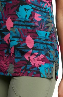 Dickies Women's V-Neck Falling Foliage Print Scrub Top -Scrubs for Women shop 6 di dk717 print 650