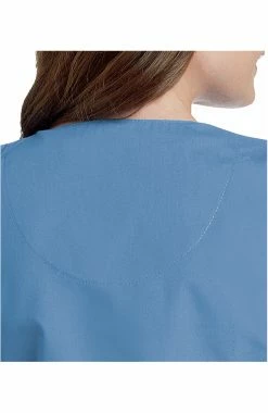 Landau Women's Snap Front 4-Pocket V-Neck Solid Scrub Top -Scrubs for Women shop 6 ln 8232 650