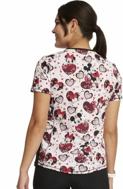Cherokee Women's Hearts To You Print Scrub Top -Scrubs for Women shop 7 ck tf783 print 650